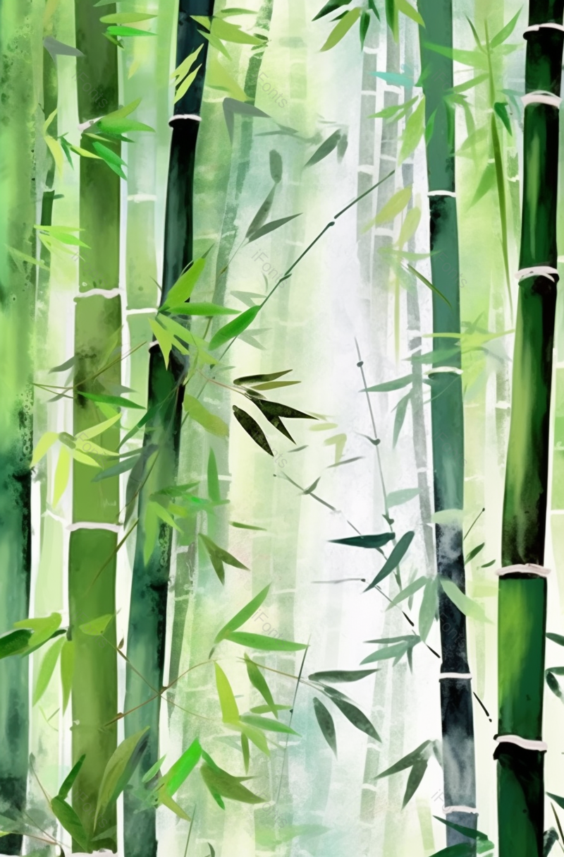 绿色竹子竹林自然中国风插画背景,插画/手绘图,插画/手绘图库,插画/手绘图下载,插画/手绘